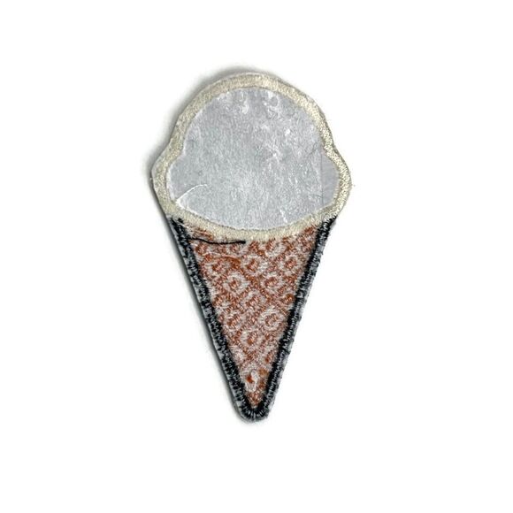 Vanilla Ice Cream Waffle Cone Embroidered Patch - Picture 4 of 4